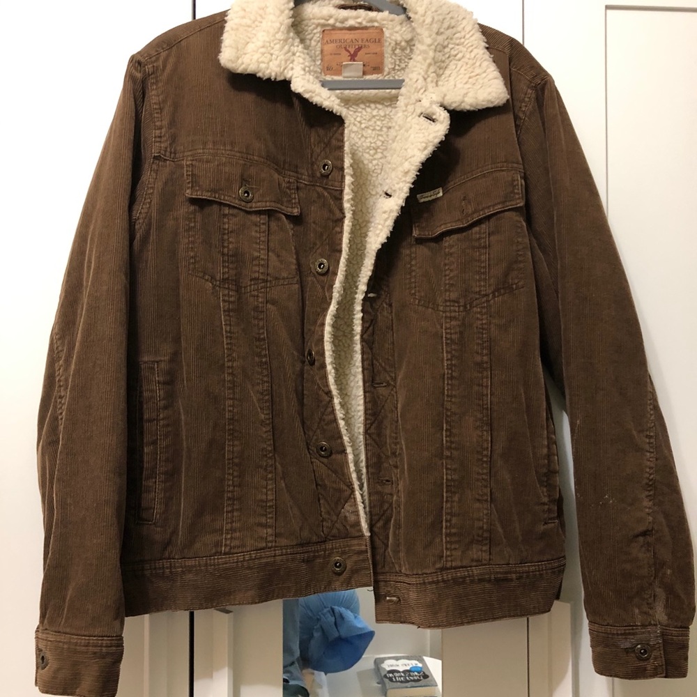 Brown trucker jacket